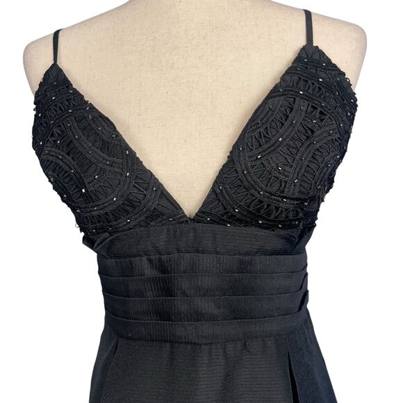 Free People “We Go Together” Black Beaded Lace Mini Party Dress Size: 12 NWT - Picture 5 of 9